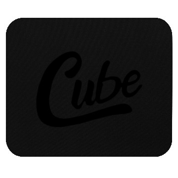 Discover Cube Black logo Mouse Pads