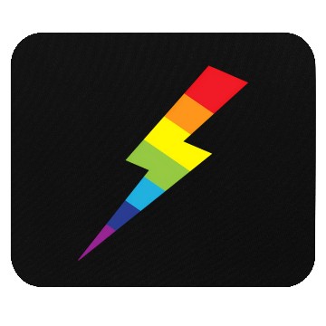 Discover Awesome Rainbow Lightning Bolt Print Mouse Pads