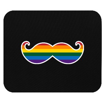Discover rainbow mustache Mouse Pads