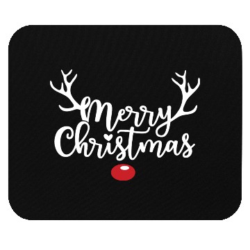 Discover Merry Christmas - Red Nose Reindeer Mouse Pads