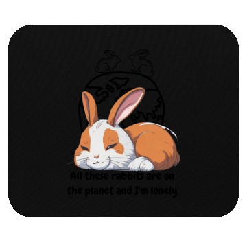 Discover Lonely rabbit Mouse Pads