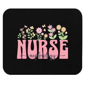 Discover Groovy Nephrology Nurse Flowers Design Mouse Pads