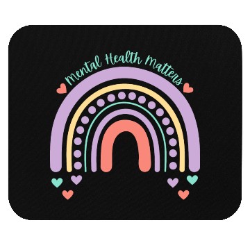 Discover Mental Health Matters | Rainbow Peach Candy Mouse Pads