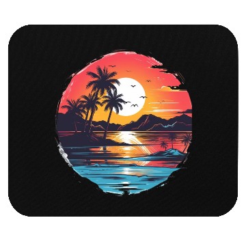 Discover Tranquil Beach Sunset Mouse Pads