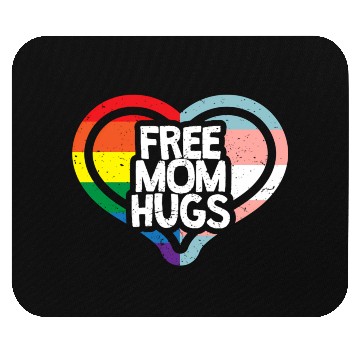 Discover Free Mom Hugs Rainbow Pride Mouse Pads