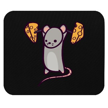 Discover Cute Gym Rat Military Overhead Press Mouse Pads