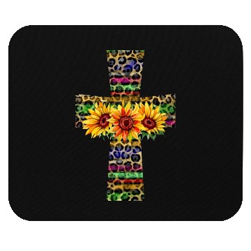 Discover Serape Leopard Cross Png Mouse Pads
