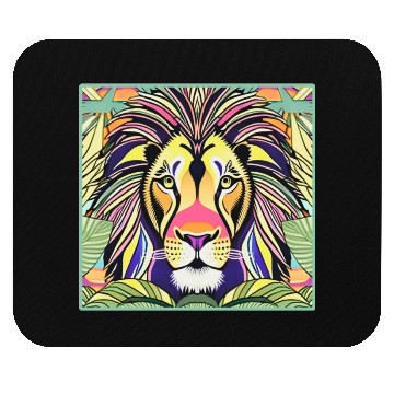 Discover Lion in the jungle Mouse Pads