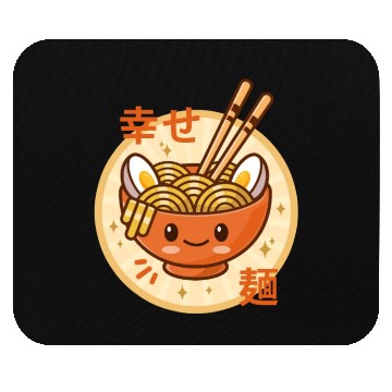 Discover Kawaii Ramen Noodle Bowl Orange Mouse Pads