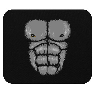 Discover Funny Gorilla Chest , Halloween Monkey Chest Suit Mouse Pads