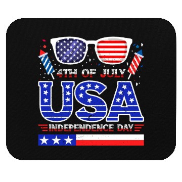 Discover 4th July USA Independence Day All American Pride Mouse Pads