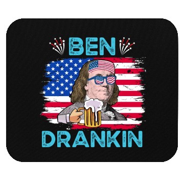 Discover Ben Drankin US President Independence Day Mouse Pads
