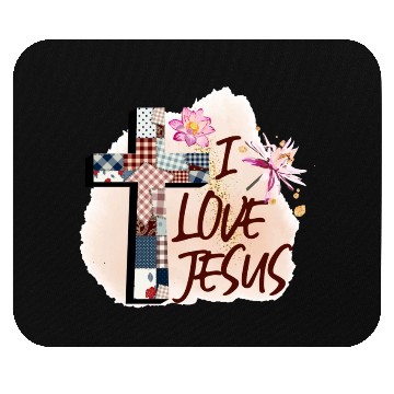 Discover I Love Jesus Mouse Pads