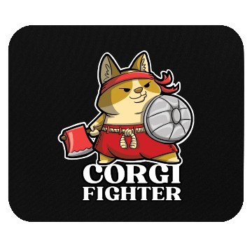 Discover DESIGNThe Brave And Cute Corgi Fighter With An Axe Mouse Pads