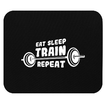 Discover Eat Sleep Train red Mouse Pads