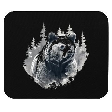 Discover Majestic Forest Bear Mouse Pads