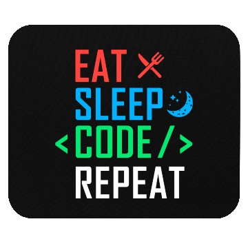 Discover Eat Sleep Code Repeat Funny Programming Computer Mouse Pads