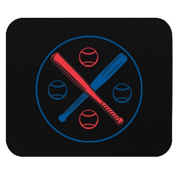 Discover Baseball bat with ball design 2023 Mouse Pads