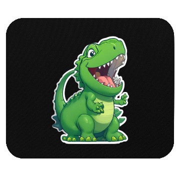 Discover Green Dinosaur Mouse Pads