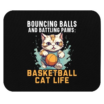 Discover Basketball Cat Basketball Player I Love Basketball Mouse Pads
