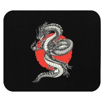 Discover Japanese black dragon Mouse Pads