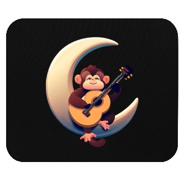 Discover Musical monkey in the crescent Mouse Pads