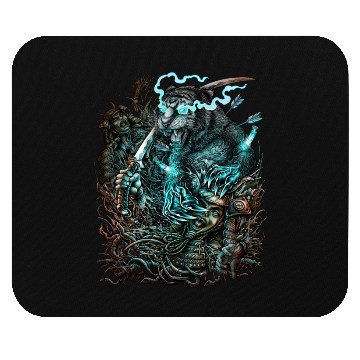 Discover Mutant Tiger VS Samurai Mouse Pads