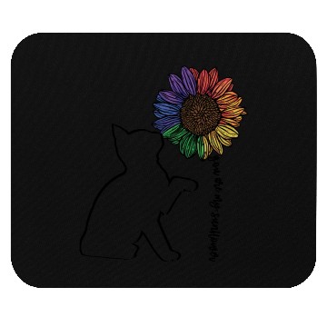 Discover You Are My Sunflower Cat Silhouette Flower Feline Mouse Pads