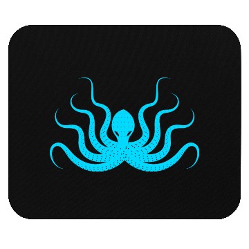 Discover Menace Octopus Neon Blue Mouse Pads