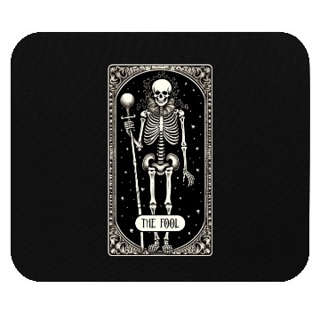 Discover The Fool Skeleton Tarot Card Mouse Pads