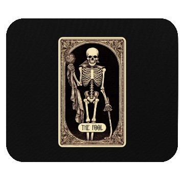 Discover The Fool Skeleton Tarot Card Mouse Pads