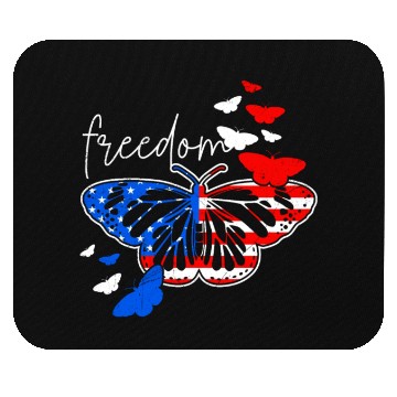 Discover American Freedom Independence Day Butterfly Mouse Pads