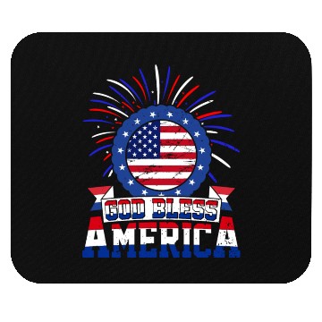Discover God Bless America Independence Day USA Patriot Mouse Pads