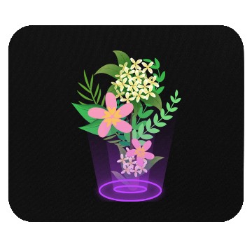 Discover flowers and plants with magic light Mouse Pads