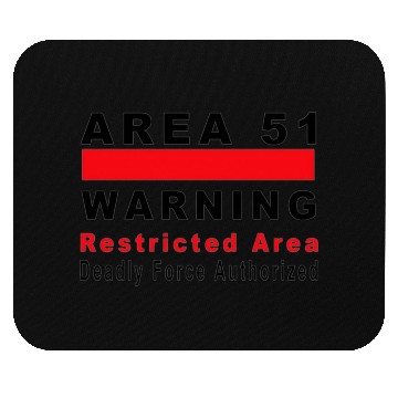 Discover Area 51 Warning Sign Mouse Pads
