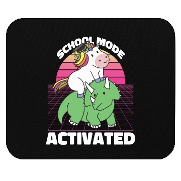Discover Student Unicorn Triceratops Dino Back To School Mouse Pads