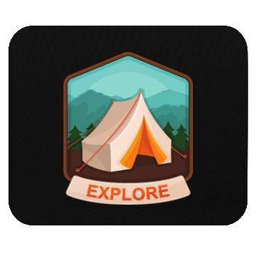 Discover Gone Camping Mouse Pads