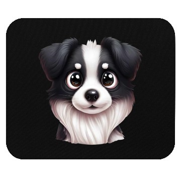 Discover Intelligent Border Collie Portrait Mouse Pads