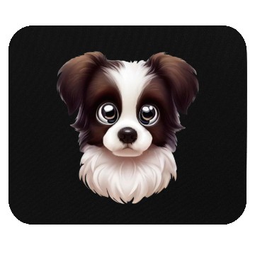 Discover Playful Border Collie Portrait Mouse Pads