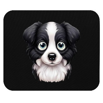 Discover Loving Border Collie Gaze Design Mouse Pads