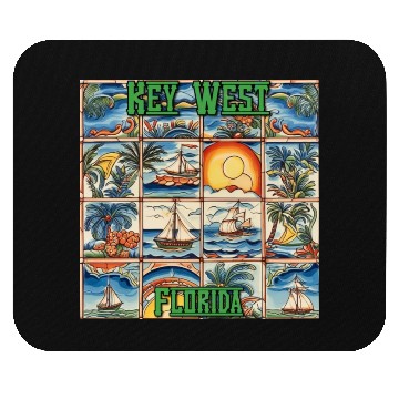 Discover Key West Folk Art Mouse Pads