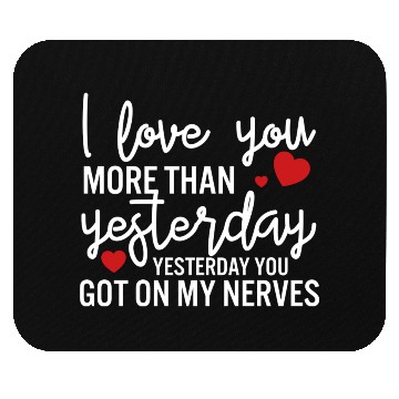 Discover Funny Valentines Day Jokes yellow Mouse Pads