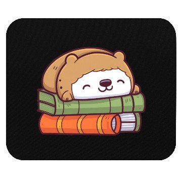 Discover Sloth Sleeping On Books Mouse Pads