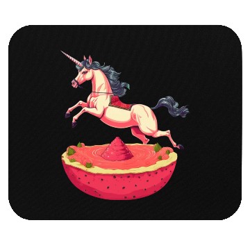 Discover Unicorn with Watermelon and Dragonfruit - Tropical Mouse Pads