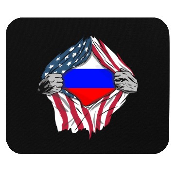 Discover Russian American Blood Inside Me Country Flags Mouse Pads