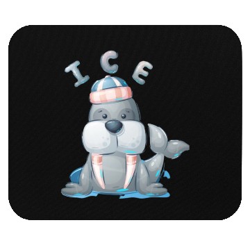 Discover Snow seal Mouse Pads