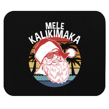 Discover Mele Kalikimaka Hipster Santa Palm Trees Mouse Pads