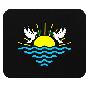 Discover sunset white pigeons Mouse Pads