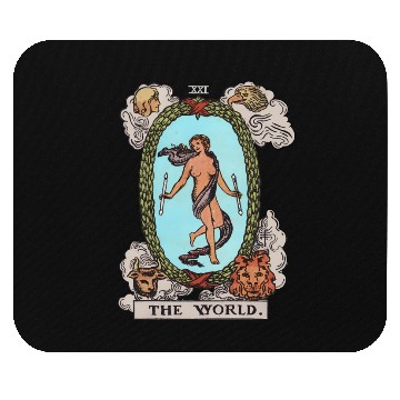 Discover Tarot Card The World Recolorized Tarot Mouse Pads