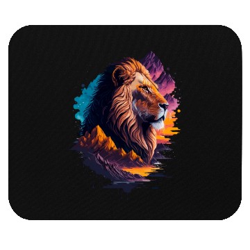 Discover Abstract Lion illustration Mouse Pads